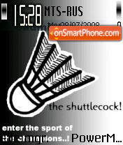 Badminton Shuttlecock tema screenshot