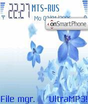Blue Flowers tema screenshot