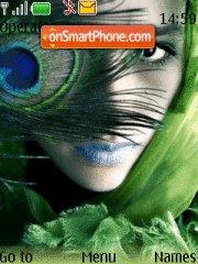 Girl peacock tema screenshot