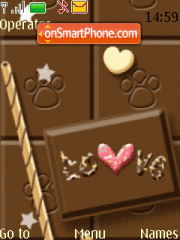 I Love Chocolates Anim theme screenshot