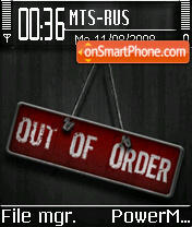 Out Of Order tema screenshot