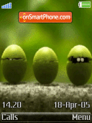 Animated Funny Eggs tema screenshot