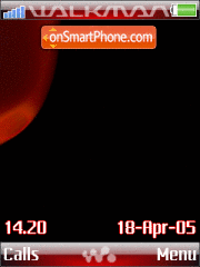 Liquid Red Walkman theme screenshot