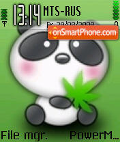 Cute Panda es el tema de pantalla