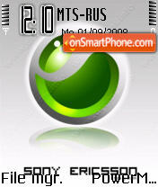 Sony Ericsson theme screenshot