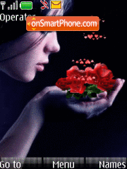 Capture d'écran Animated love girl thème