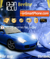 Porsche and Girl theme screenshot