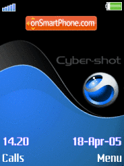 Cyber-Shot Blue es el tema de pantalla