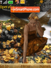 Скриншот темы Autumn girl animated