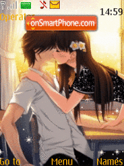 Скриншот темы Animated Kiss 02