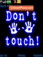 Animated Don't Touch theme screenshot