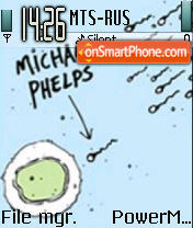 Capture d'écran Michael Phelps thème