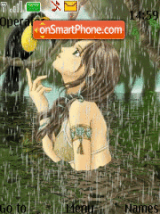 Animated Tropic Rain tema screenshot