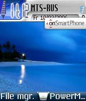 Blue Beach theme screenshot