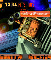 Wall-e In Space tema screenshot