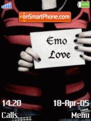 Emo Love Note tema screenshot