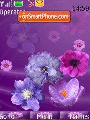 Purple Flowers tema screenshot