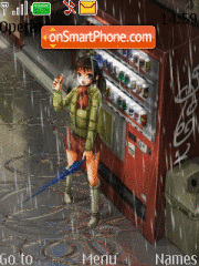 Rainy Coke Animated tema screenshot