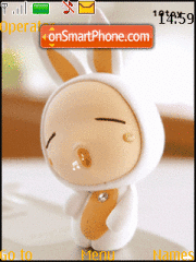 Скриншот темы Sleepy Bunny Animated