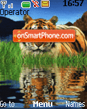 Скриншот темы Tiger in Pond
