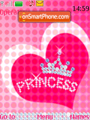 Crowned Princess tema screenshot