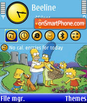 The Simpsons Camping theme screenshot
