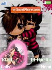 Animated Emo Love theme screenshot