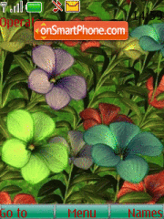 Animated Flowers tema screenshot