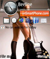 Guitar Girl theme screenshot