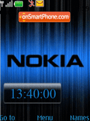  Animated Blue Nokia es el tema de pantalla
