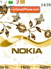 Скриншот темы Nokia gold Animated