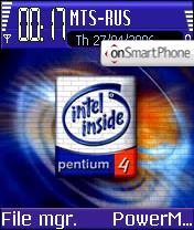 Capture d'écran Intel P4 thème