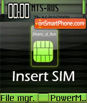Capture d'écran Sim Card thème