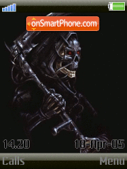 Скриншот темы Skull Warrior Animated