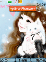 Girl $ kitty tema screenshot