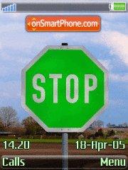 Stop Sign Here es el tema de pantalla