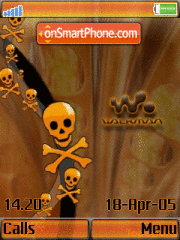 Walkman Skull theme screenshot
