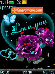 Animated heart theme screenshot