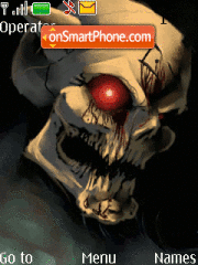 Скриншот темы Animated Vampire Skull