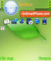Capture d'écran Leaf thème