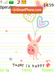 Funny Pigs tema screenshot