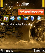 Dark Orange Night theme screenshot