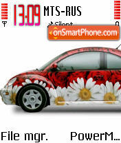 Flower Car theme screenshot