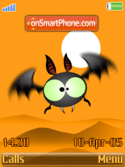 Animated Funny Bat es el tema de pantalla