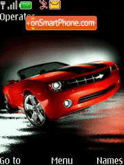 Скриншот темы Animated Red Camaro