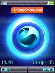 Blue Sony Ericsson theme screenshot