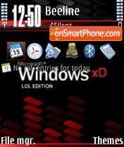 Red XD V2 theme screenshot