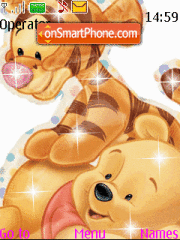 Скриншот темы Pooh Animated