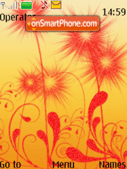Orange animated tema screenshot