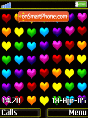 Скриншот темы Colorful Heart Animated